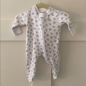 Magnolia Baby rosebud zip up footie